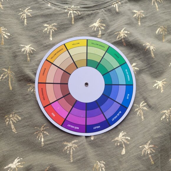 Chicos Women Top 3 Standard XL Ultimate Tee Comfy Green Gold Palm Trees NOV72XE - Picture 7 of 8